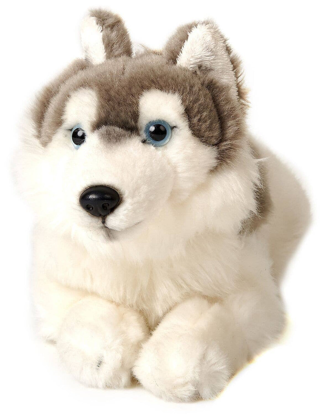 Peluche Husky gris, couché Uni Toys
