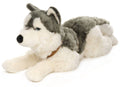 Peluche Husky, couché (avec harnais) Uni Toys
