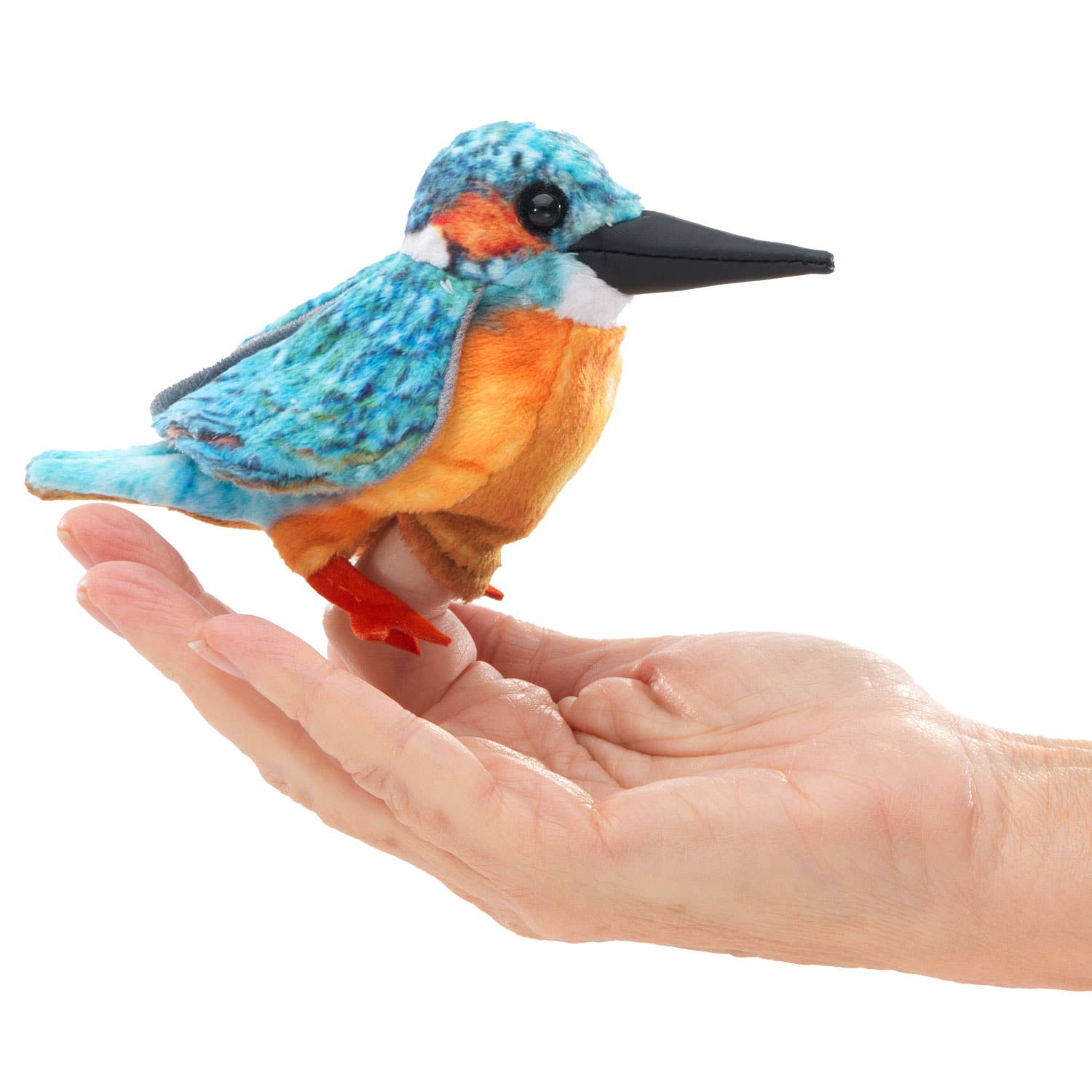 Marionnette à doigt Mini Martin-pêcheur d'Europe Folkmanis réaliste