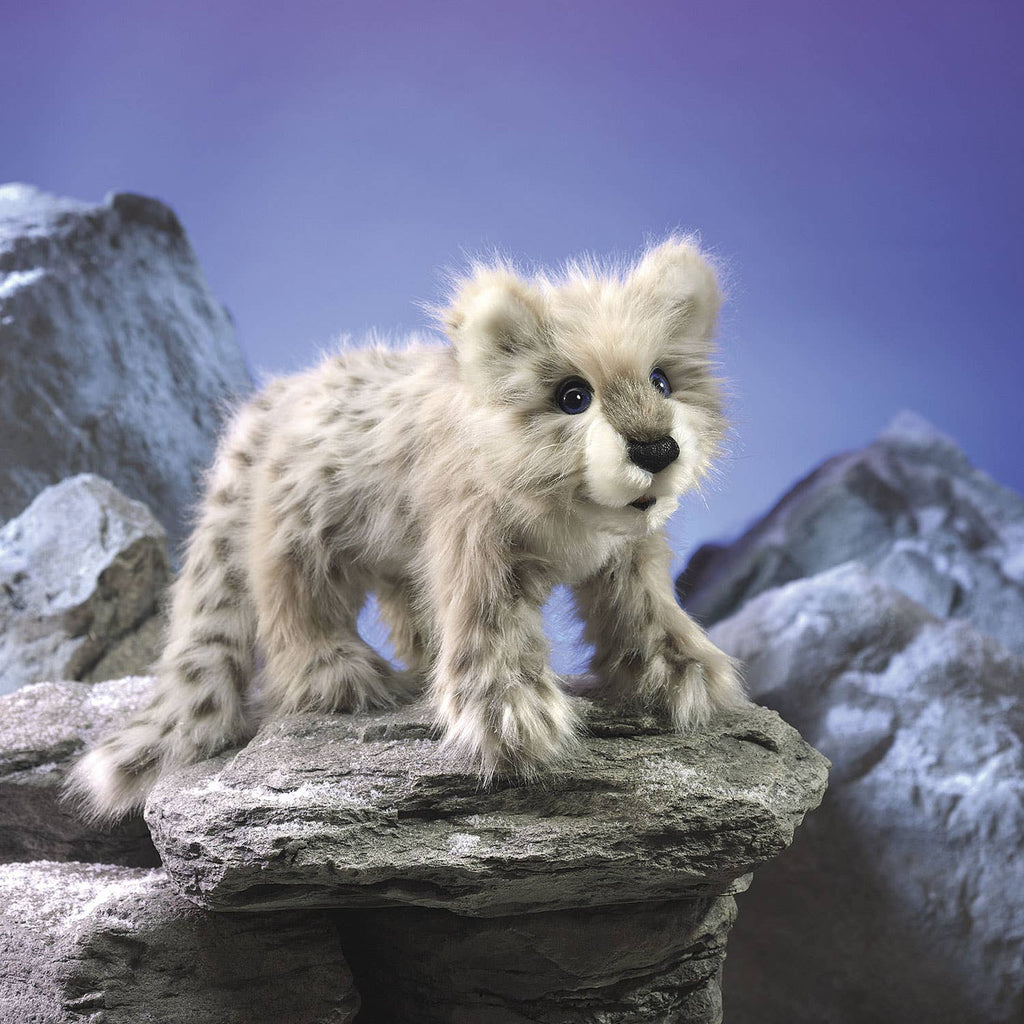 Marionnette à mano Bebé Snow Leopard 3137/ Snow Leopard Cub Folkmanis realista