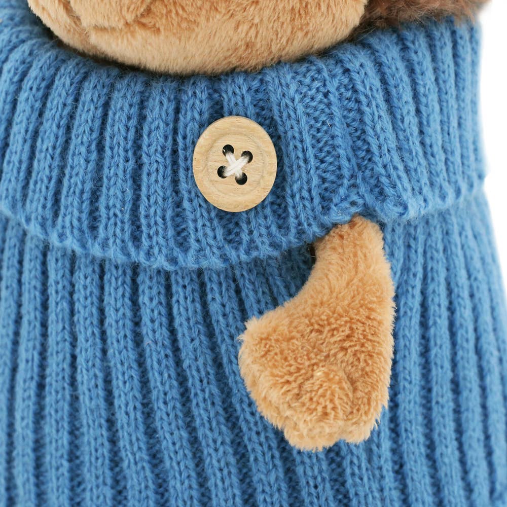 Peluches hérisson Prickle avec bonnet blanc et bleu 15 cm