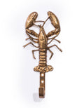 Patère Mural Homard Doré