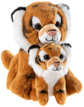 Peluche Misanimo Tigre avec son bébé - 20 cm — Heunec