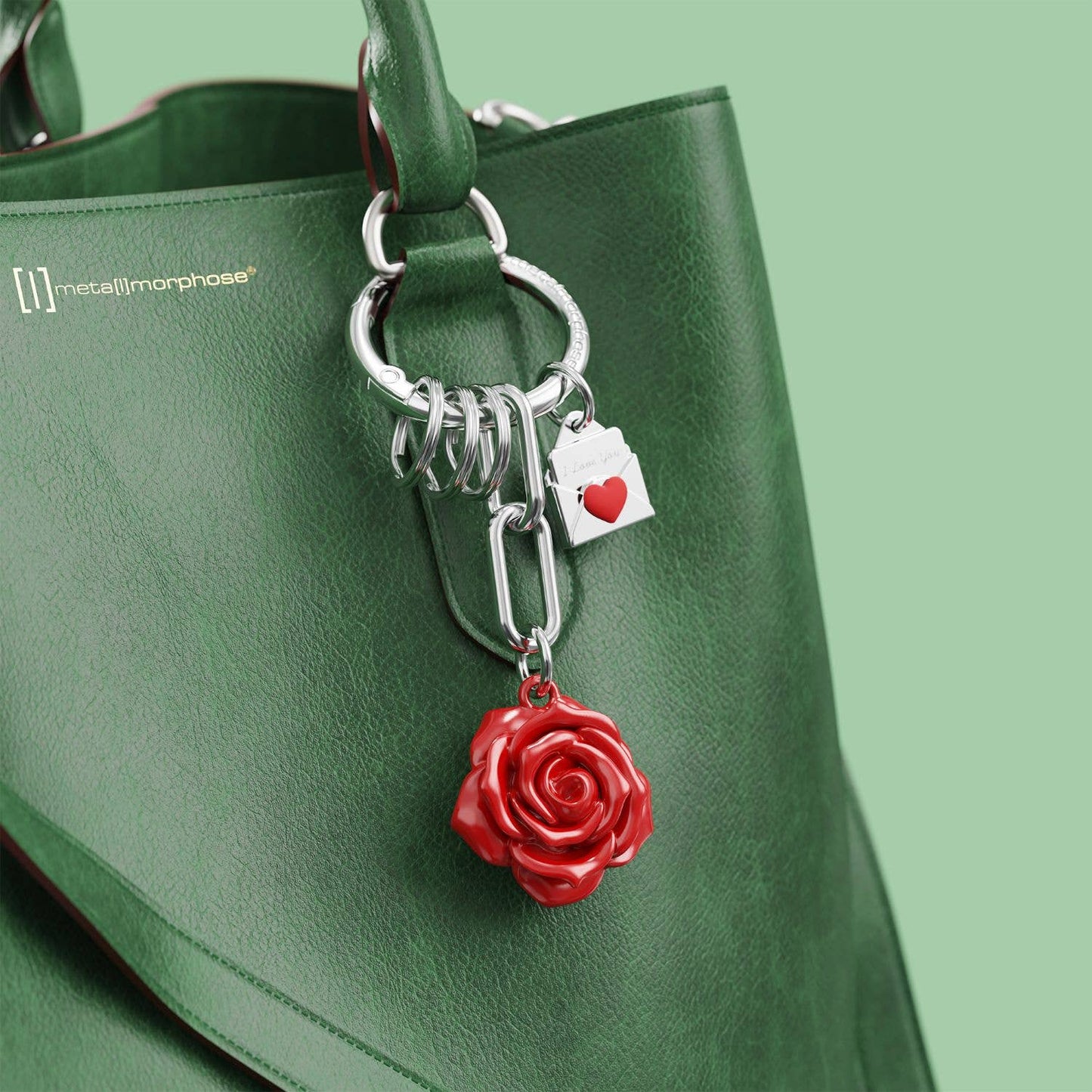 Rose Charm Keychain