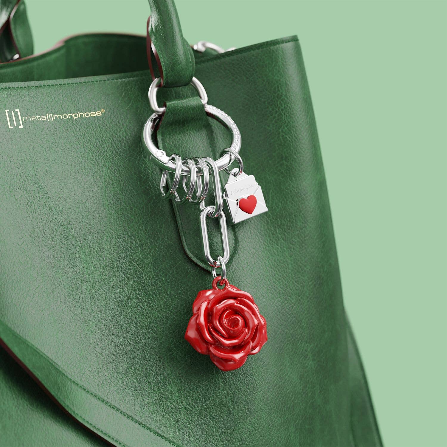 Porte-clés charms Rose