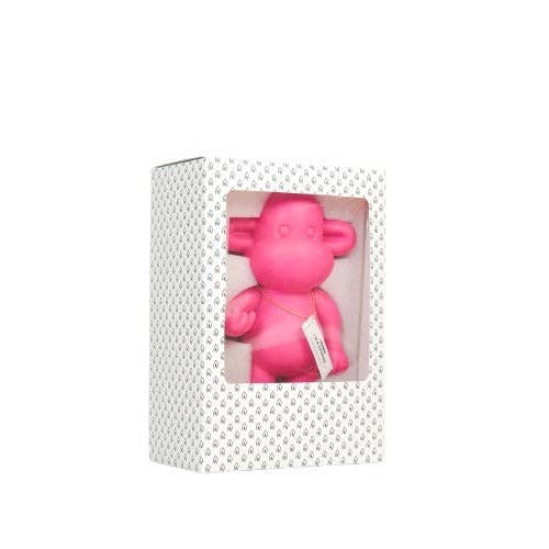Ornament - Hanging Loose Monkey Figurine 'The Legend' - Polyresin - Pink - 20.5x13.5x35cm
