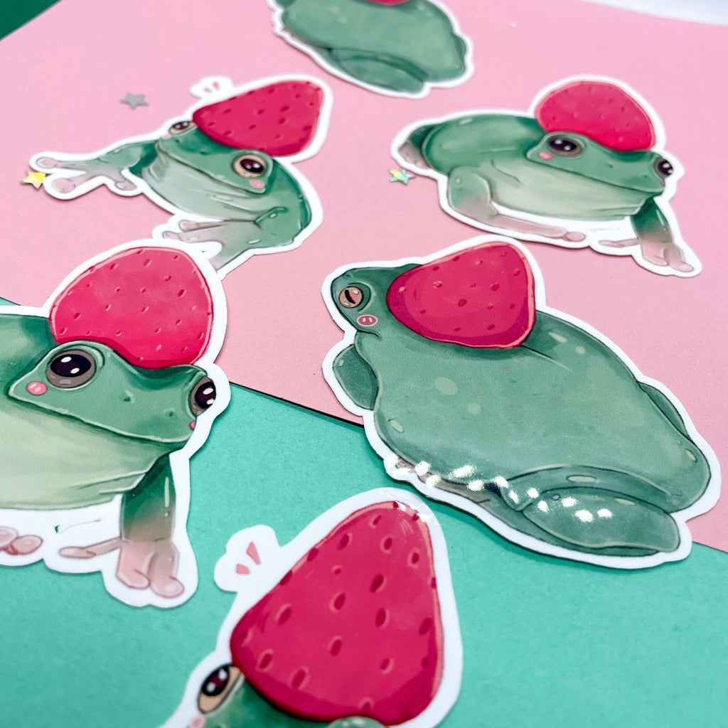Aardbeienkikker stickerpakket