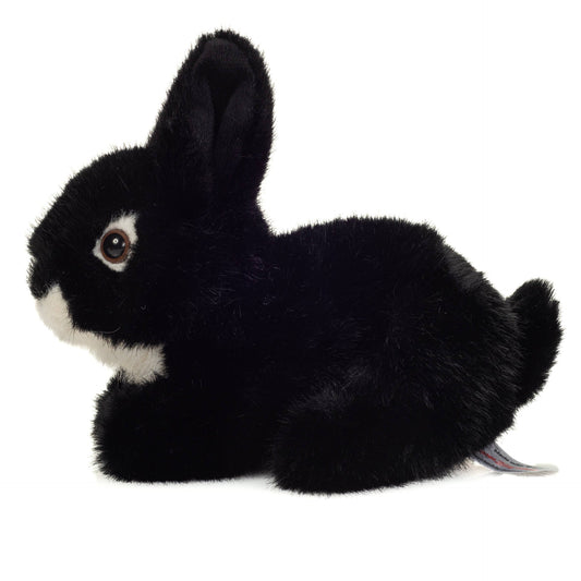 Peluche Lapin noir assis