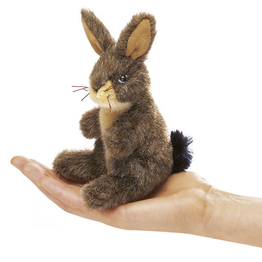 Marionnette à mano Mini lièvre brun 2675/ Mini Jack Rabbit Folkmanis realista