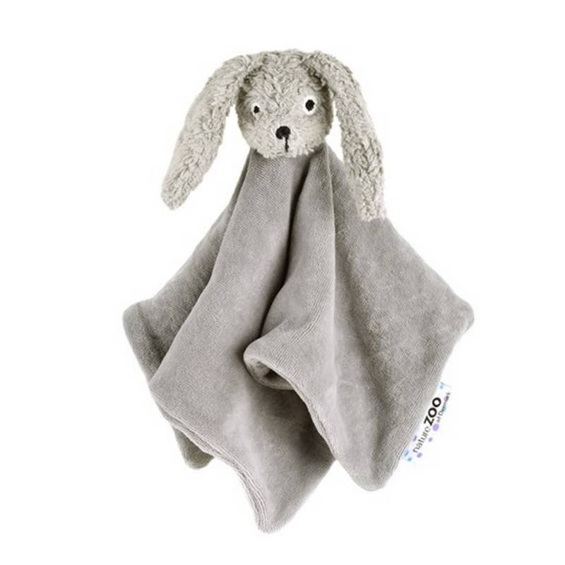 Couverture doudou bio - Lapin gris (dans une boîte cadeau)
