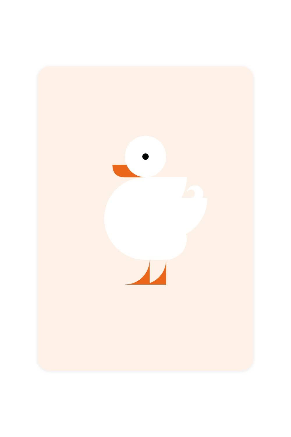 Carte postale avec Canard blanc