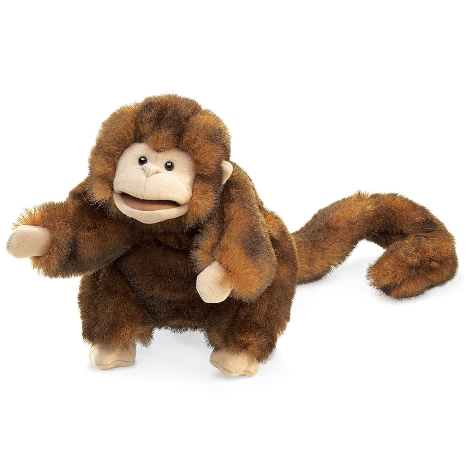 Marionnette à main Singe brun/Singe 2123 Folkmanis réaliste