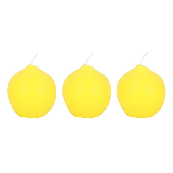 Ensemble de 3 bougies en forme de citron