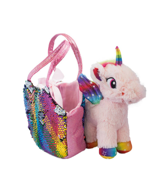 Peluche Licorne avec son Sac