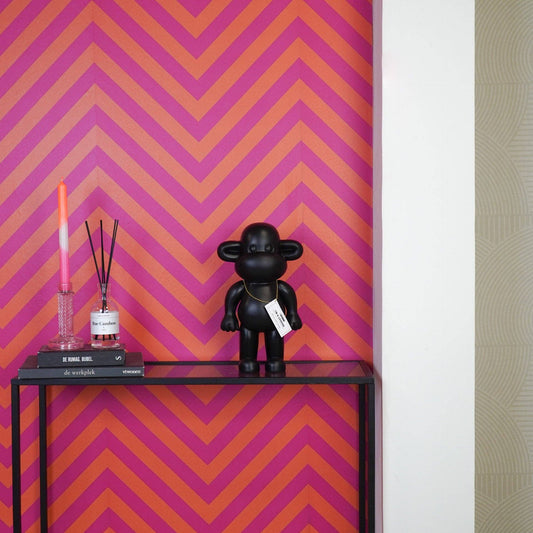 Ornament - Monkey Figurine 'The Legend' - Polyresin - Black - 20.5x13.5x35cm