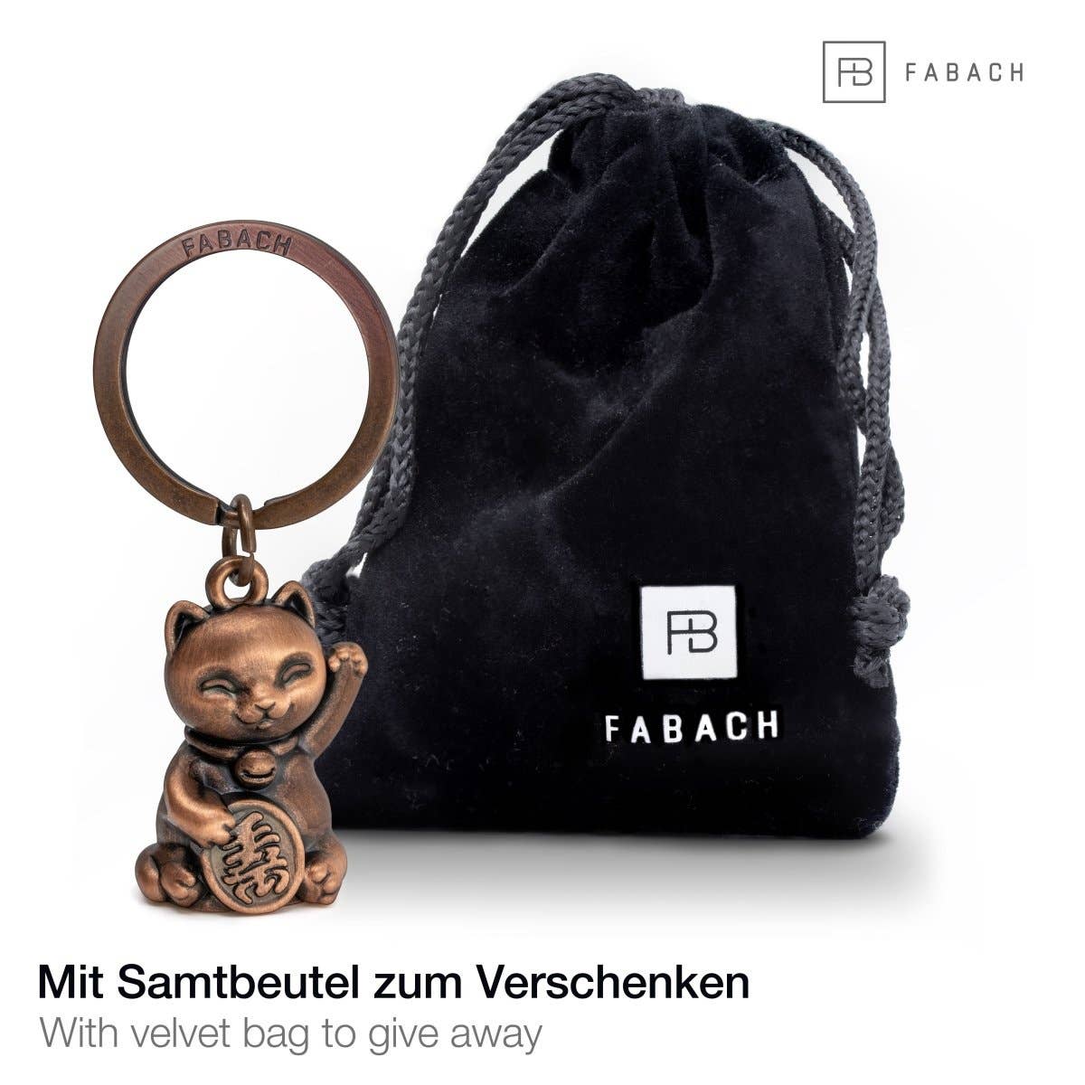 porte cles chat chanceux maneki neko fabach 