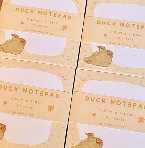 bloc notes canard jaune bubblesartcraft 