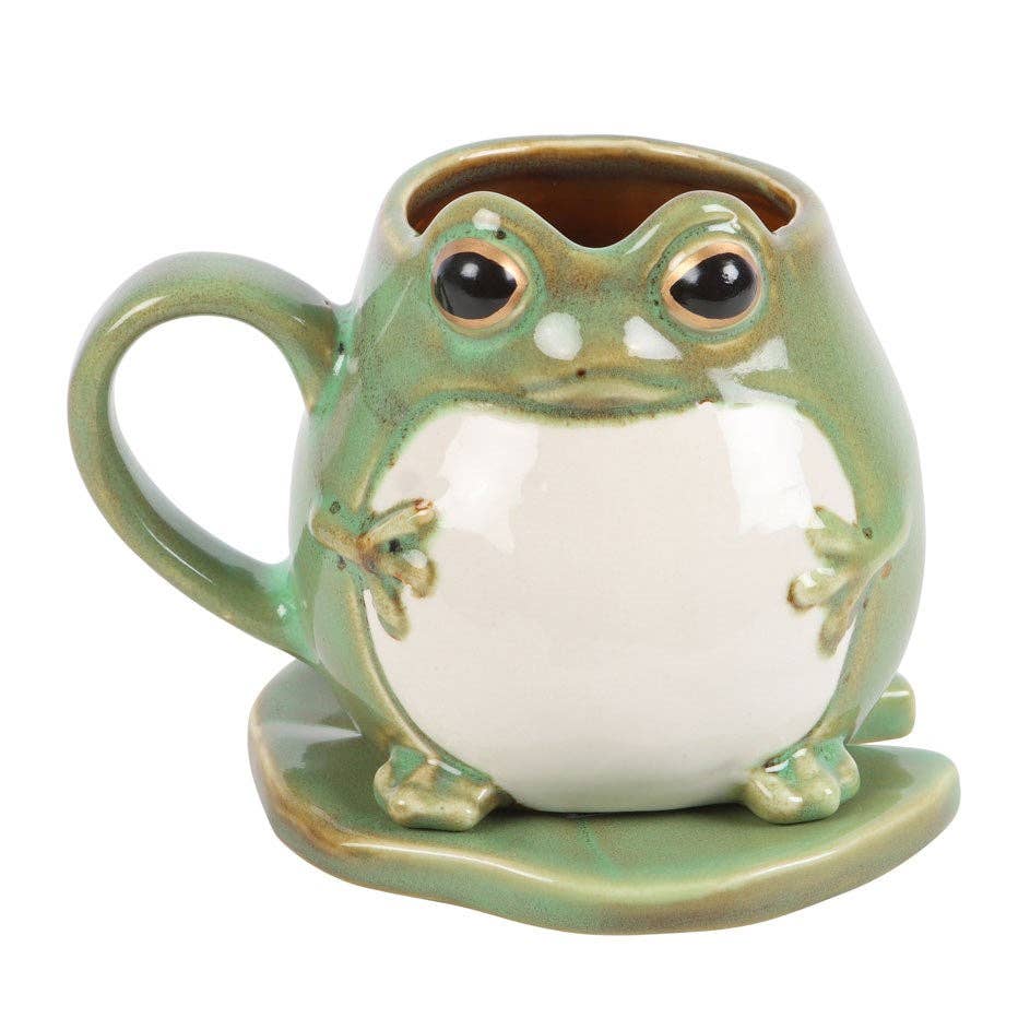 Mug 3D Grenouille et Soucoupe Nénuphar
