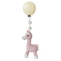 Accroche Poussette Lama - rose