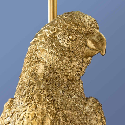 Percy Papagei Wandleuchte, Gold/Türkis