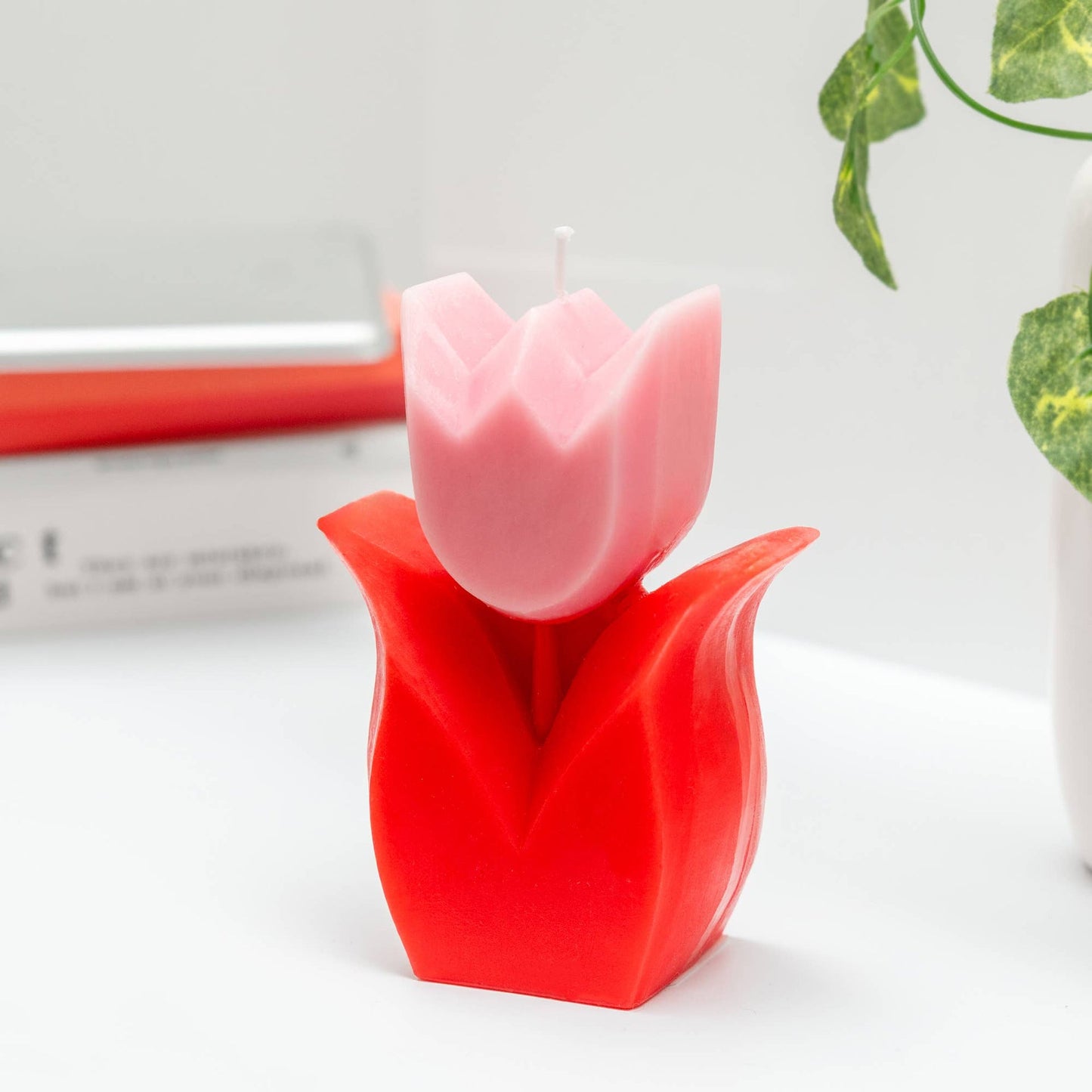 Bougie Tulipe Rouge Helio Ferretti Vue 2