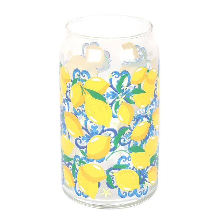 Verre en Forme Canette imprimé Citrons