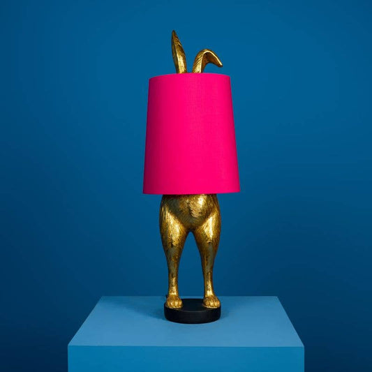 Hiding Bunny® Tischleuchte, Gold/Magenta, 24 x 24 x 74 cm