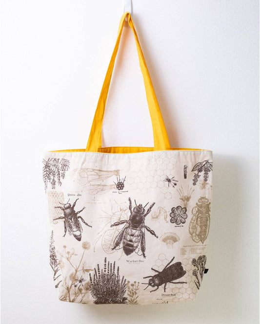Sac fourre-tout en toile avec motif d'abeille – produit scientifique Cognitive Surplus EU, vue 1