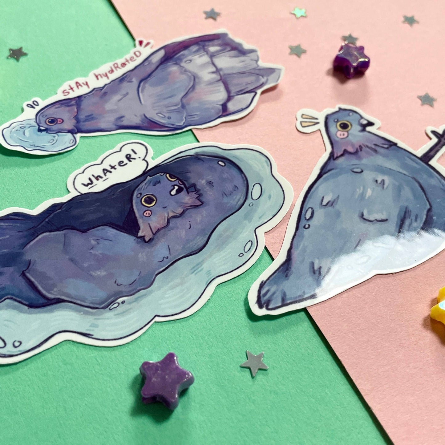 Pakiet naklejek z gołębiami