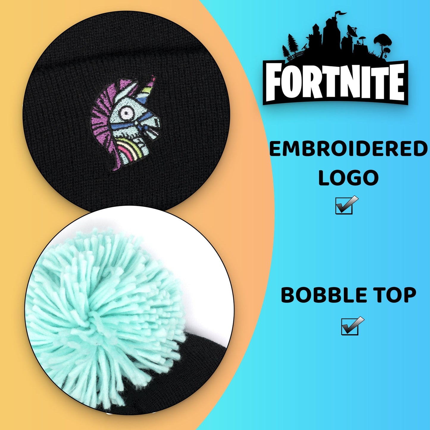 Ensemble bonnet et écharpe – Fortnite Set- Llama