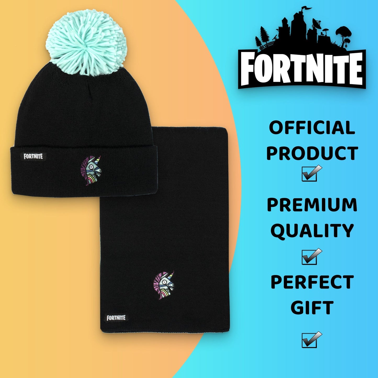 Ensemble bonnet et écharpe – Fortnite Set- Llama