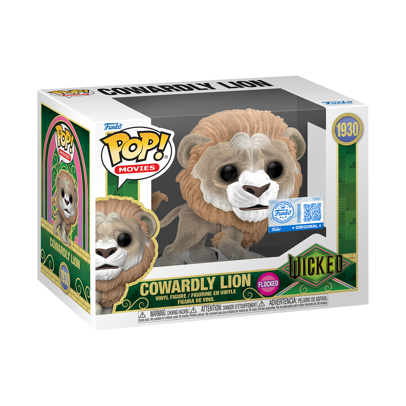 Pop! Lion Peureux (Flocked) - packaging officiel