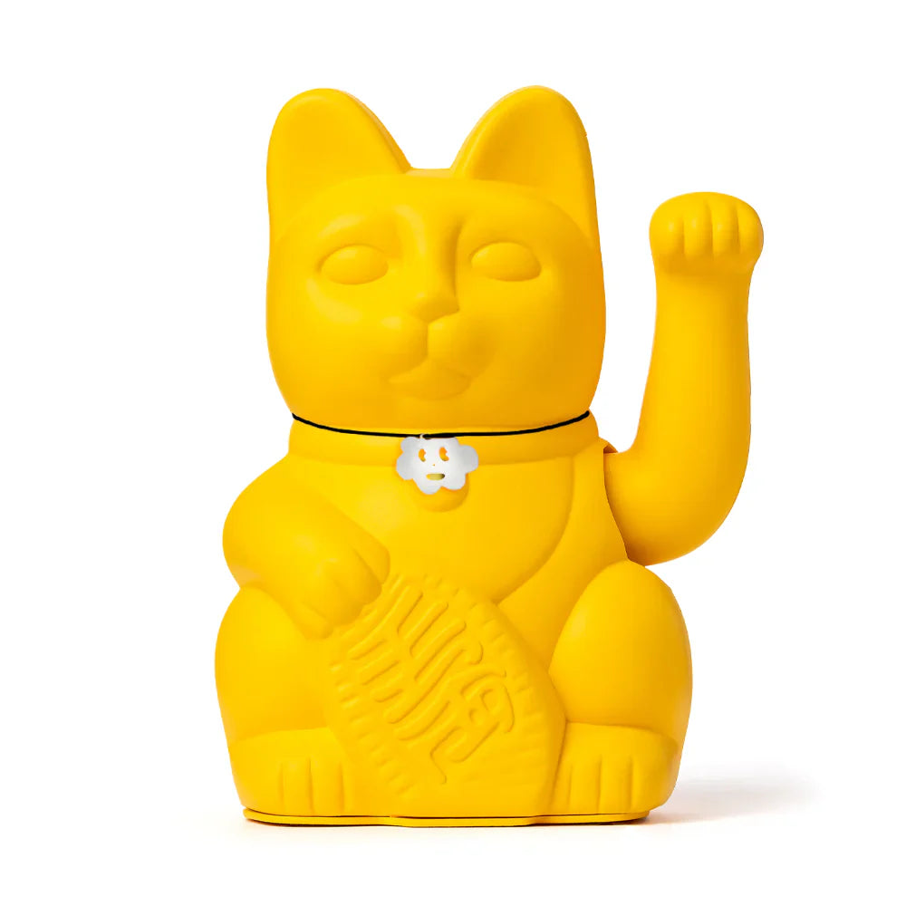 Chat Chanceux Jaune Citron