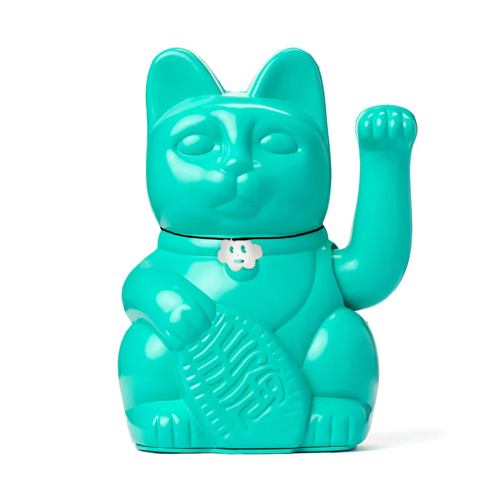Chat Chanceux Bleu Aquamarine
