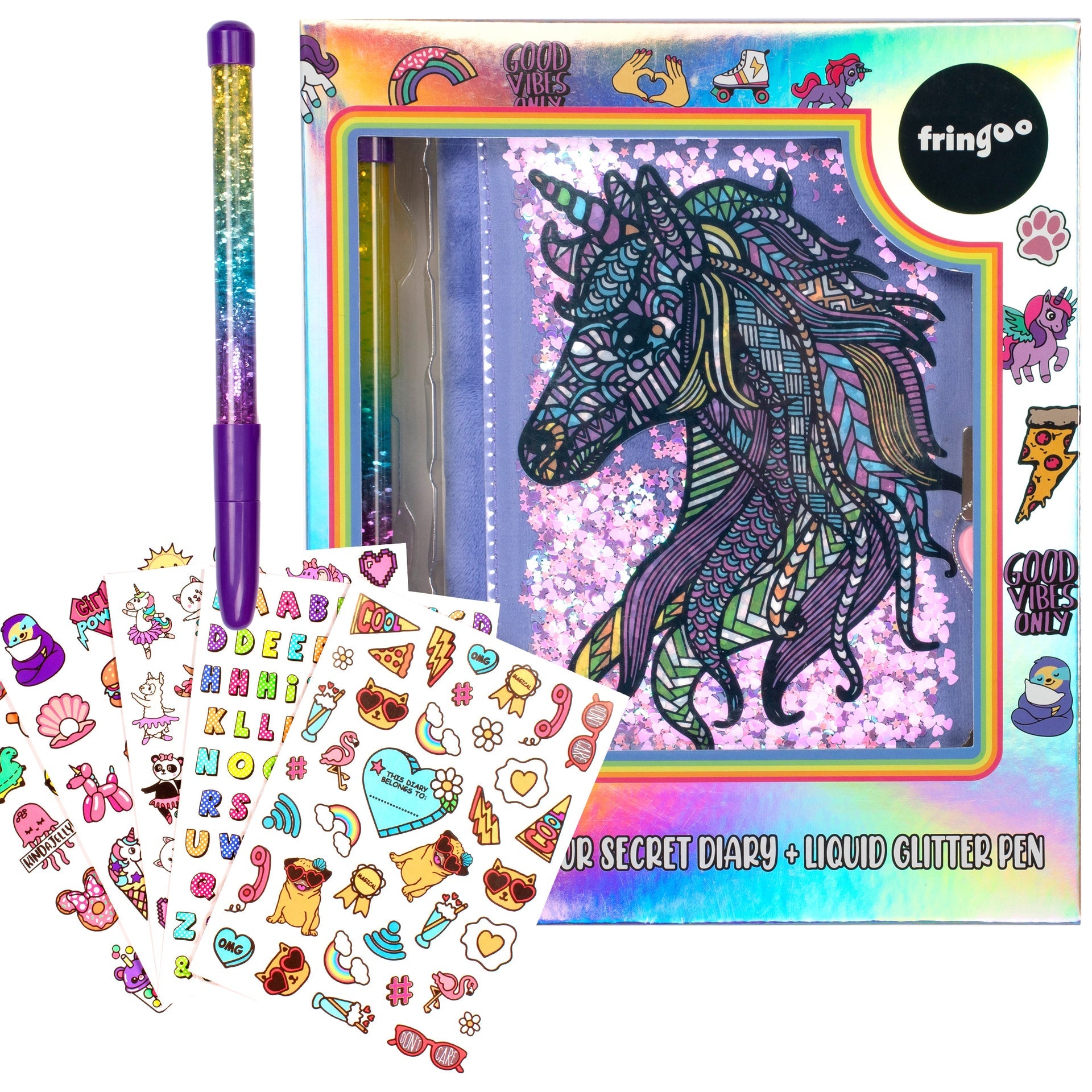 Carnet pailleté – licorne Mandala