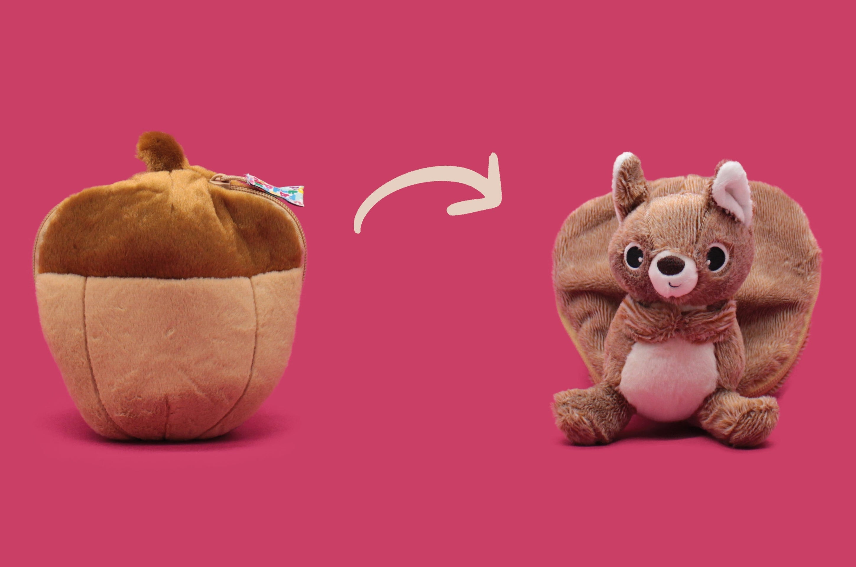 Peluche réversible Noiset l'écureuil/gland – Flipetz – vue 13