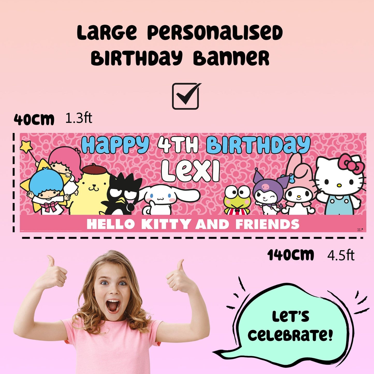 Bannière d’anniversaire – Hello Kitty