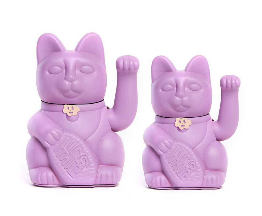 Chat Chanceux Mauve - le Chat Chanceux