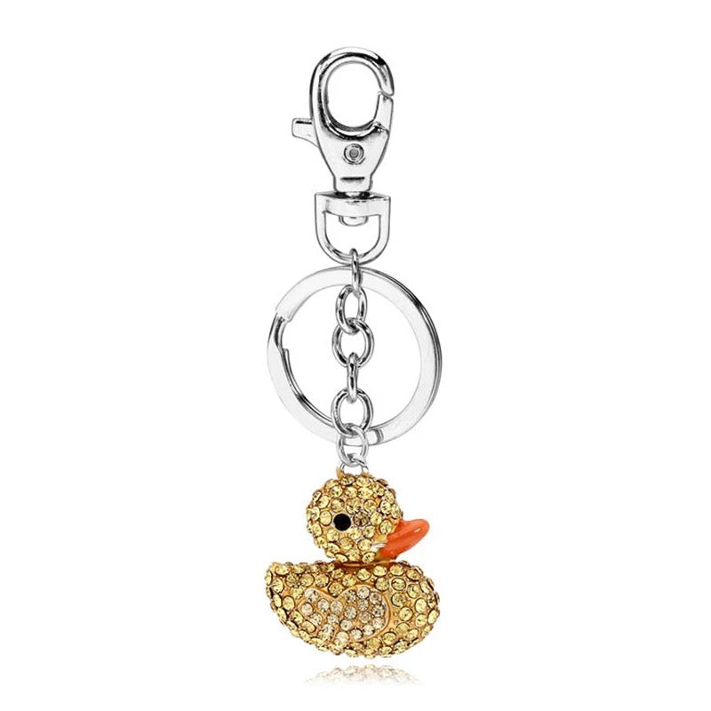 Porte Clés Canard Strass Canard de Bain CoinCaillerie