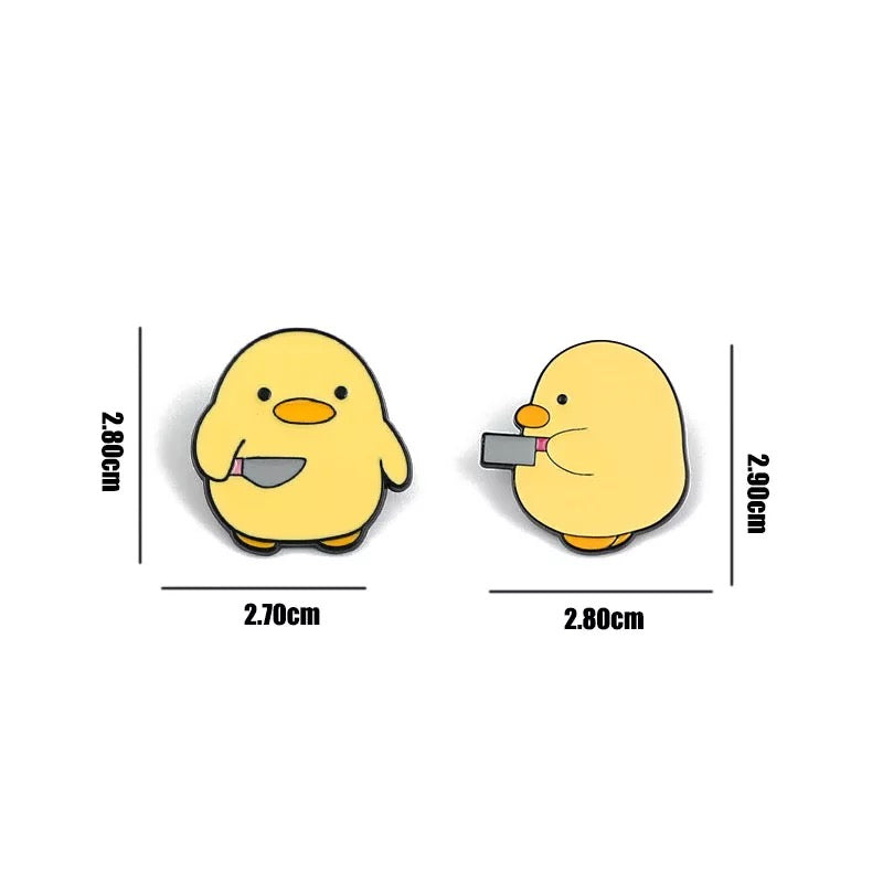 Alfinetes de faca de pato amarelo