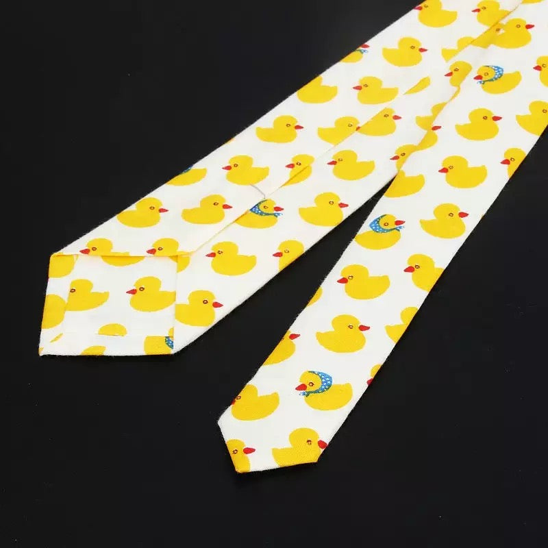 Yellow Ducks Skinny Tie