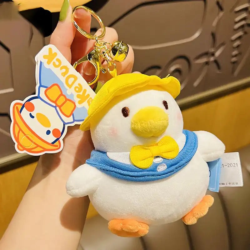 porte cles canard blanc peluche 