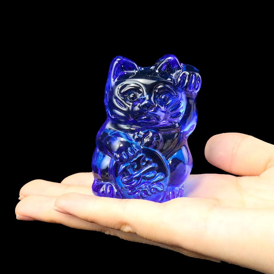 Statuette Chat Chanceux Bleu - le Chat Chanceux