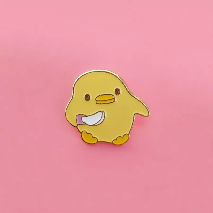 Pins Canard Couteau