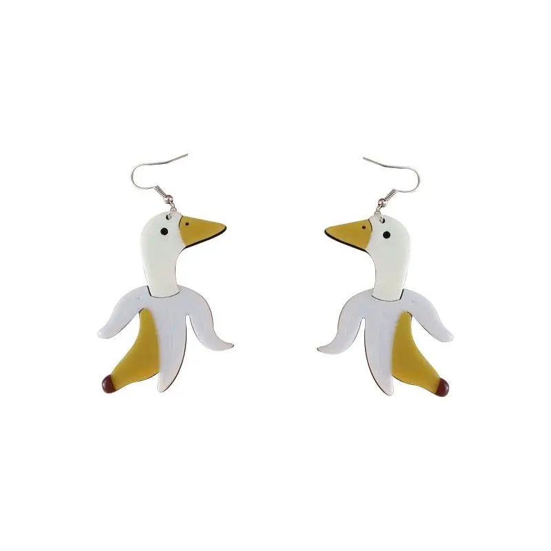 Boucles d'Oreilles Canard Banane B.Duck  CoinCaillerie