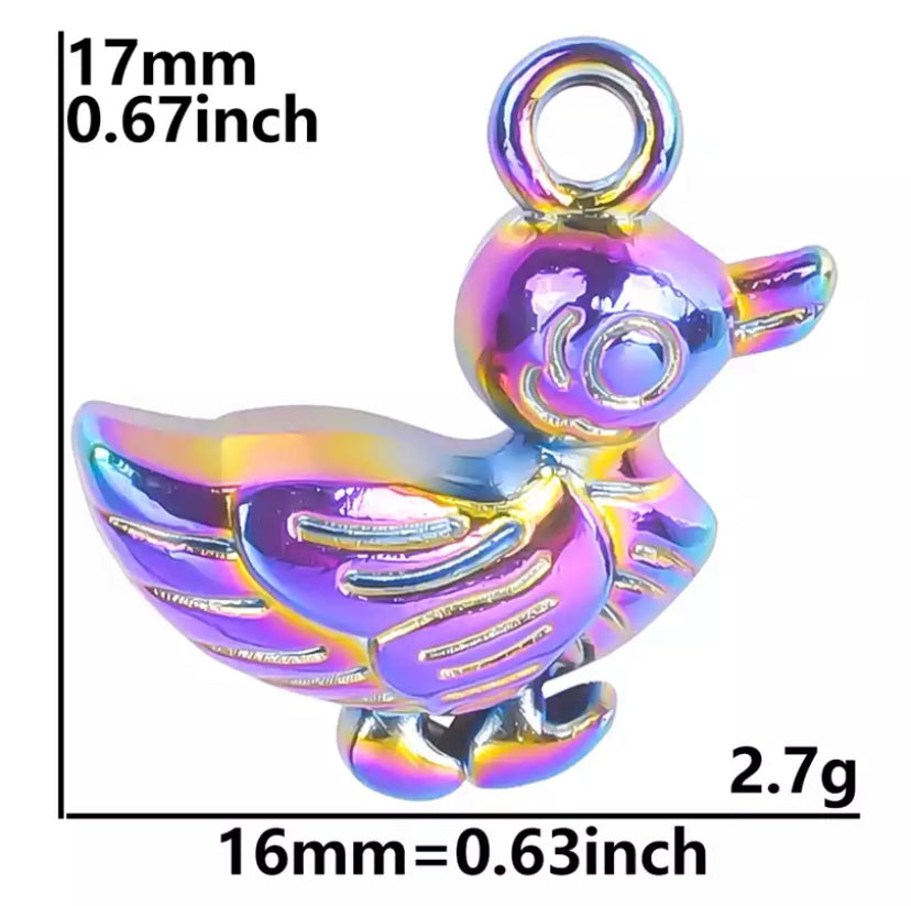 Charm Canard Arc en Ciel Canard de Bain CoinCaillerie