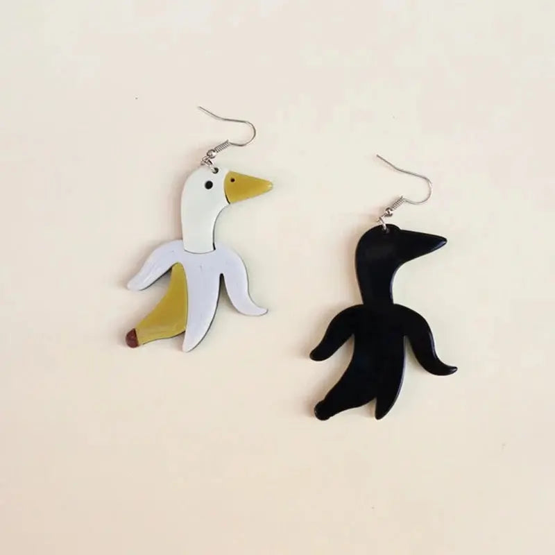 Boucles d'Oreilles Canard Banane B.Duck  CoinCaillerie