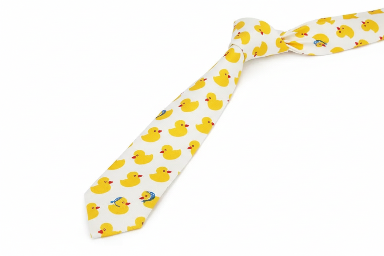 Yellow Ducks Skinny Tie