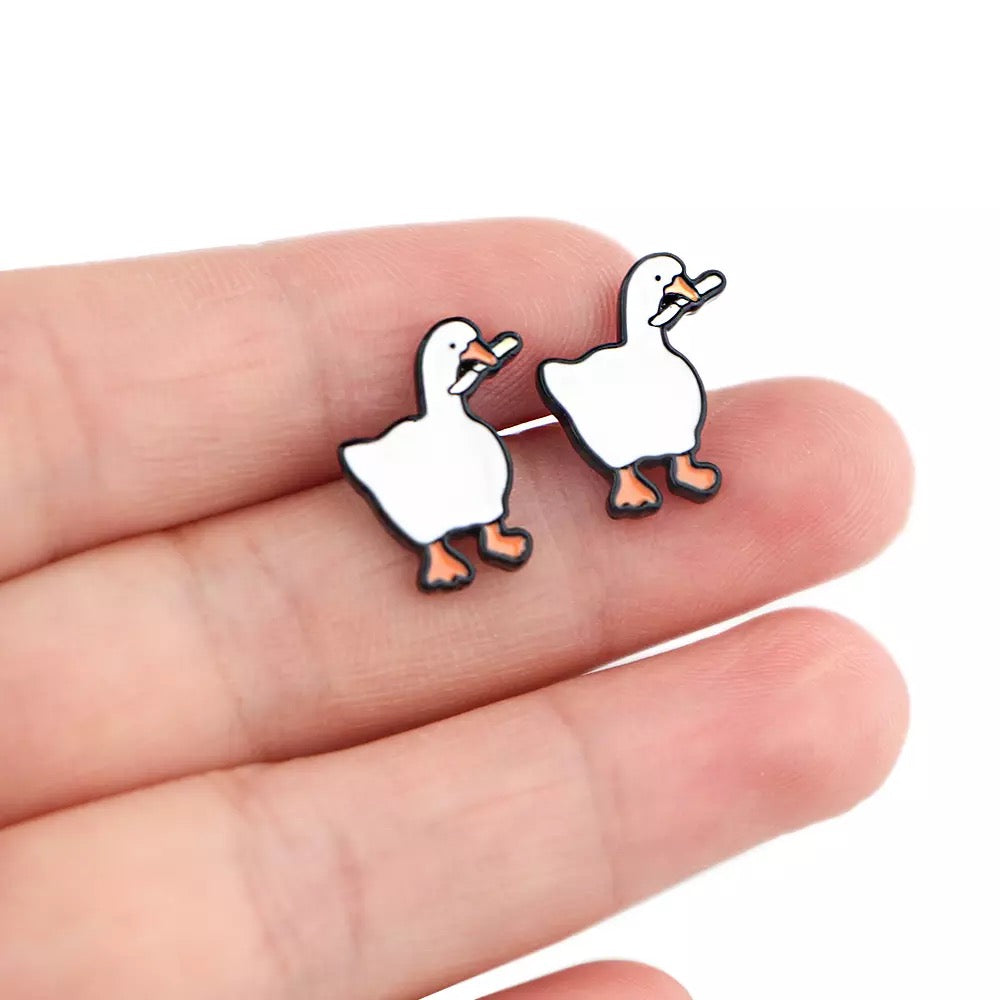 Pendientes de cuchillo de pato