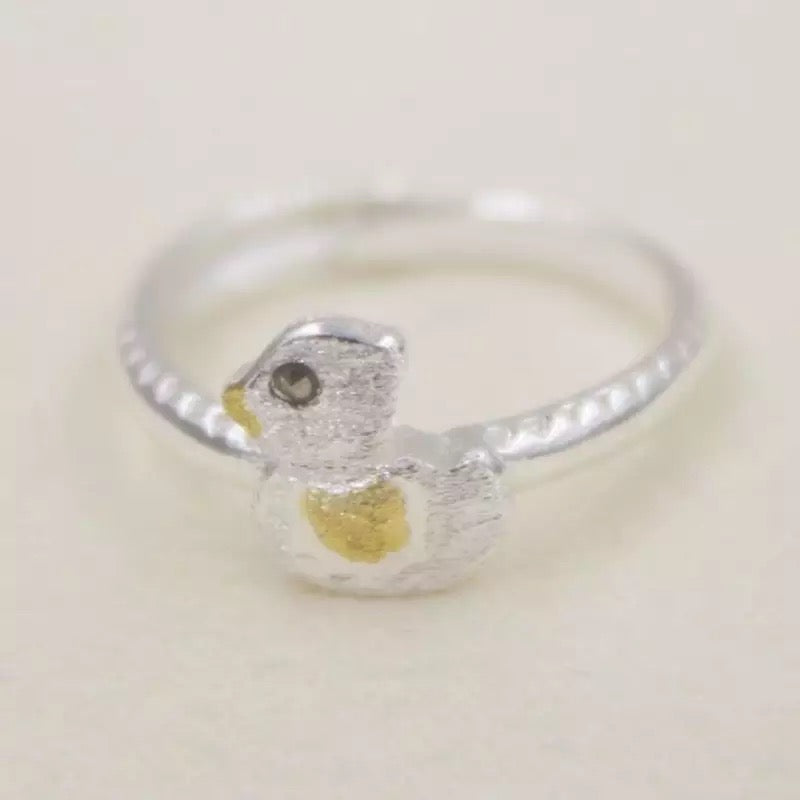 Bague Canard Argent Canard de Bain CoinCaillerie